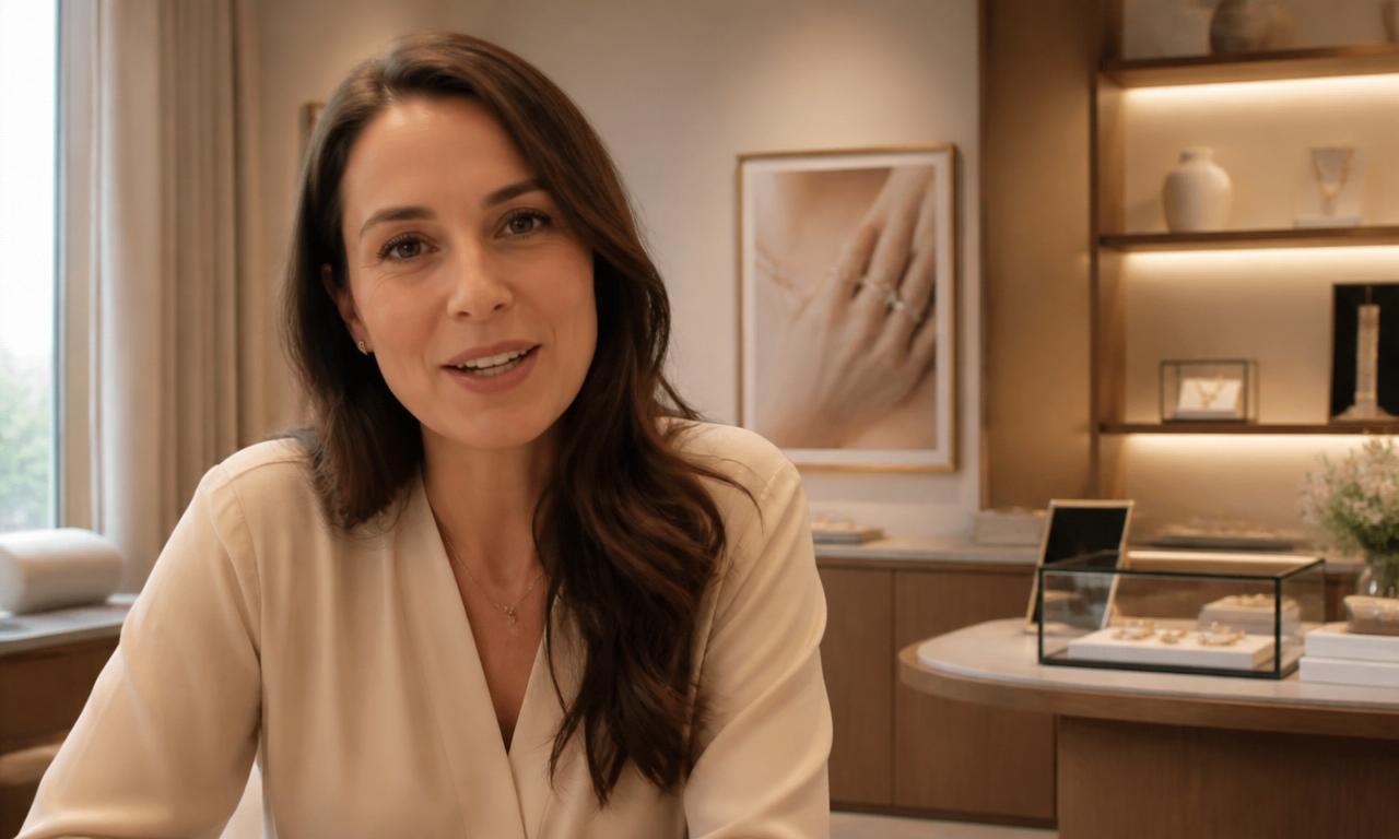 Advisor demonstrating product on a live video call